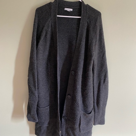 New York & Company Charcoal Cardigan Sz L - Picture 1 of 4
